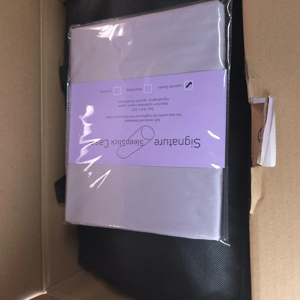 SleepStick Foam Core Body Pillow 40x10 Lavender Lyocell Cover Orthopedic Bolster